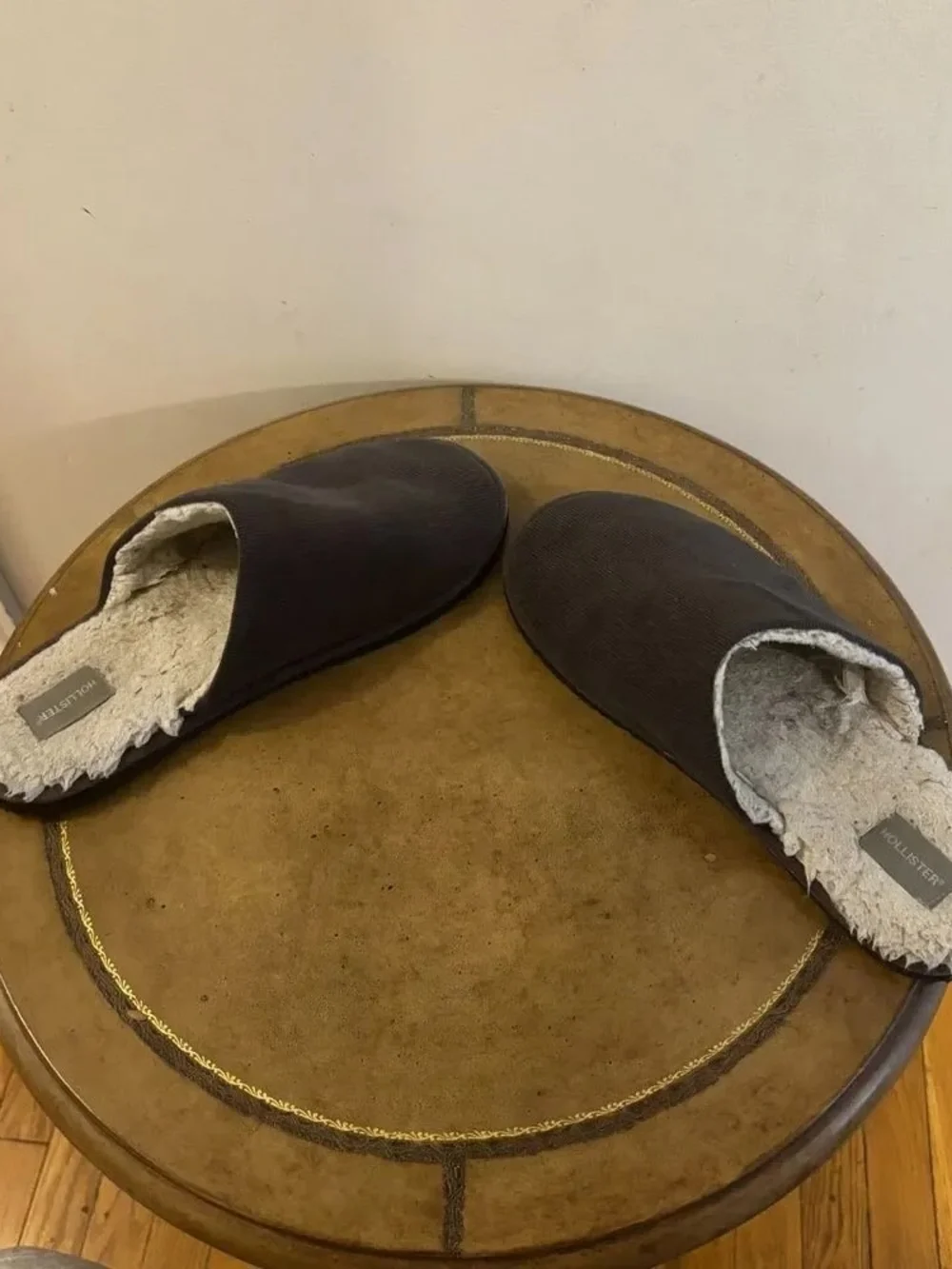 Hollister Men's Slip-On Corduroy Slippers - Dark Gray
